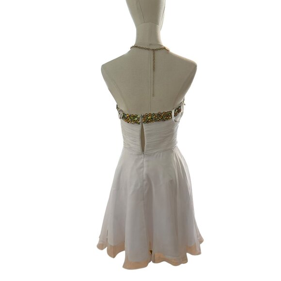 Sherri Hill White mini strapless prom, homecoming or evening dress.  Siz… - Picture 3 of 8